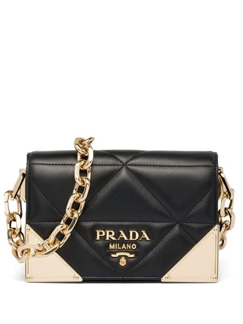 yellow mini prada bag|Prada quilted shoulder bag.